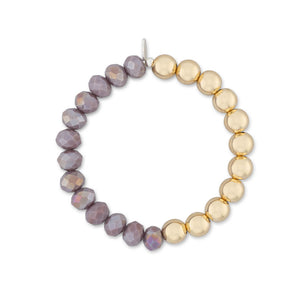 Flip Side Jumbo Crystal & Gold Fill Bead Bracelet