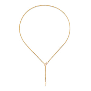 Hang Time 14K Yellow Gold and Gemstone Snake Chain Necklace