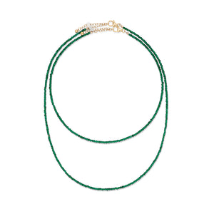 Halftime Show Itsy Green Onyx Adjustable Necklace