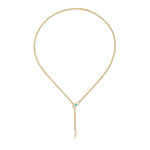 Hang Time 14K Yellow Gold and Turquoise Snake Chain Necklace