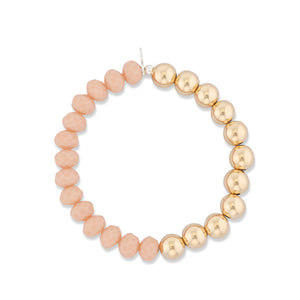 In Bloom Jumbo Crystal & Gold Fill Bead Bracelet