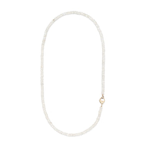 Gardenia Jumbo Moonstone Fixed 28" Necklace