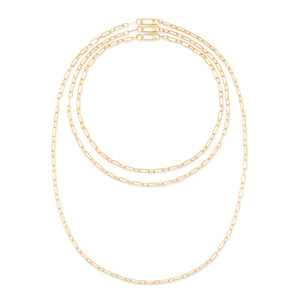 Shimmer Yellow Gold Fill Paperclip Chain