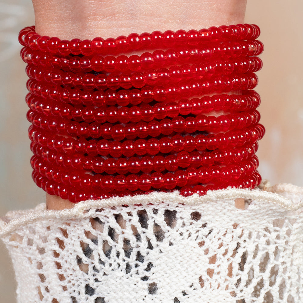 Mum's The Word Coral Gemstone Bracelet