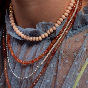 In Bloom Jumbo Crystal and Gold Fill Bead Choker