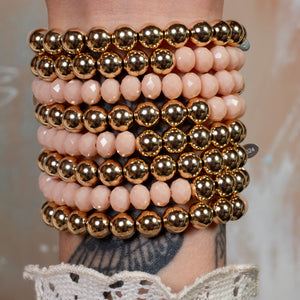 In Bloom Jumbo Crystal & Gold Fill Bead Bracelet