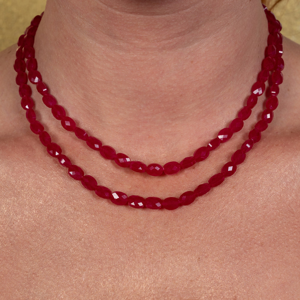 Battle Royale Jumbo Ruby Gemstone Choker