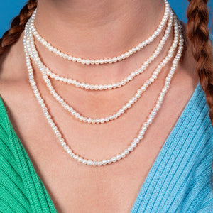 Timeless Pearl Gemstone 20" Triple Wrap