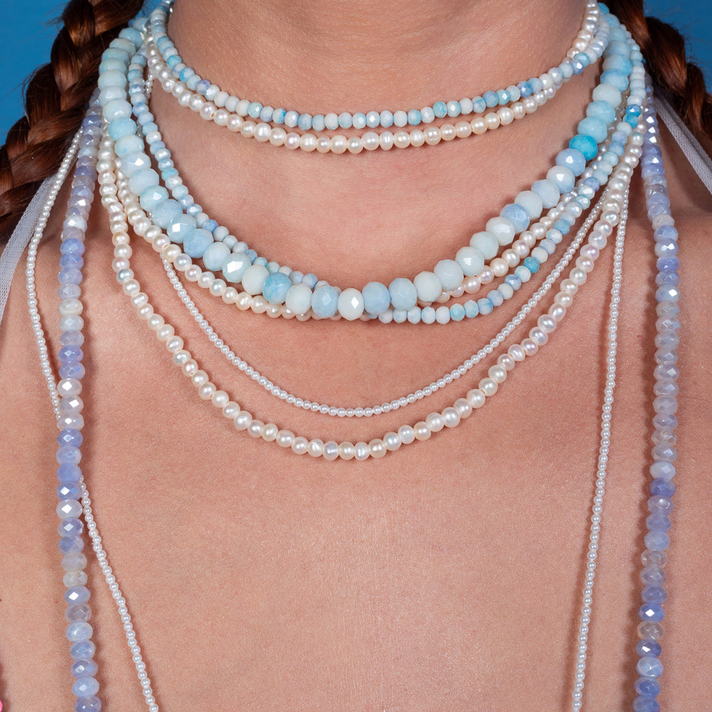 Timeless Pearl Gemstone 20" Triple Wrap