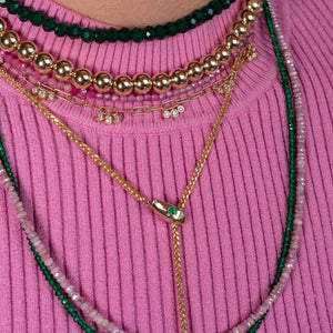 Hang Time 14K Yellow Gold and Gemstone Snake Chain Necklace