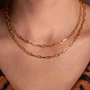 Shimmer Yellow Gold Fill Paperclip Chain