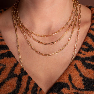 Shimmer Yellow Gold Fill Paperclip Chain