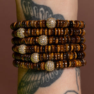 Deluxe Mahogany Jumbo Tigers Eye Gemstone Bracelet