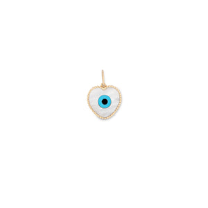 Crew Members Only 14K Yellow Gold Mother of Pearl and Turquoise Evil Eye Charms