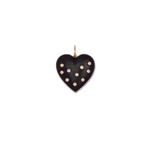 Power Up 14K Yellow Gold, Black Wood and Diamond Charms